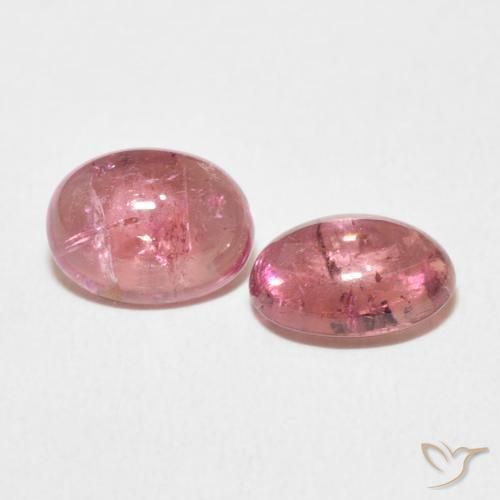 2.90 ctw Pink Tourmaline Stones, Natural Tourmaline in Oval Cabochon Shape for Sale