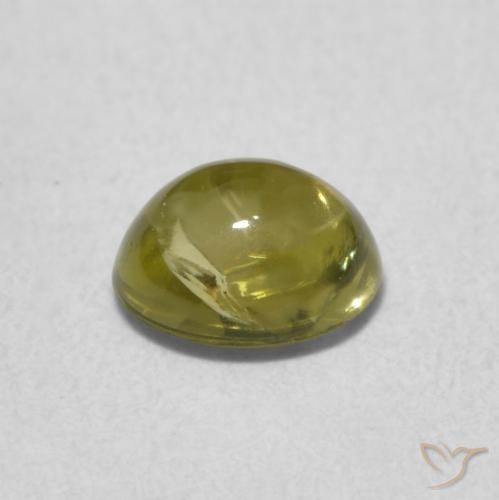 Tourmaline Gemstone in 6 x 5 mm Size for Sale, Tourmaline Stone in Warm Earthy Green Color