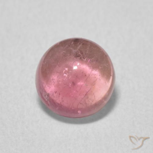 0.86ct Natural Deep Orange Pink Tourmaline, Round, Transparent