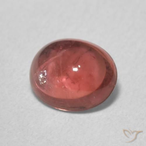 0.86 ct Pink Tourmaline Stone, Natural Tourmaline in Oval Cabochon Shape for Sale