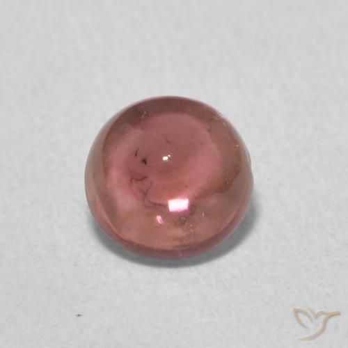 0.66ct Natural Deep Red Tourmaline, Round, Transparent