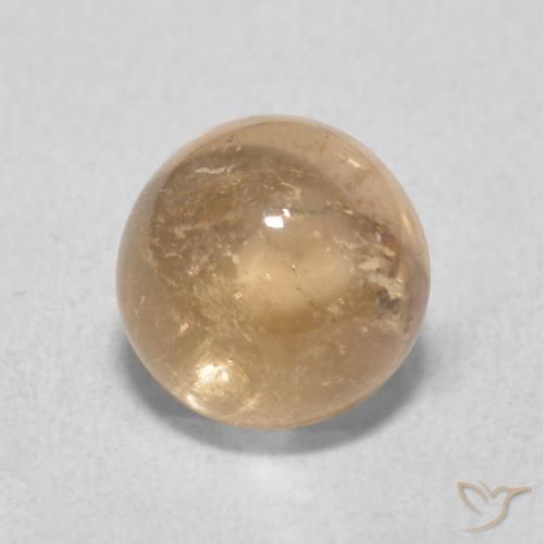 1.26ct Natural Cantaloupe Orange Tourmaline, Round, Transparent