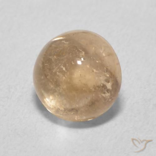 1.26 ct Orange Tourmaline Stone, Natural Tourmaline in Round Cabochon Shape for Sale