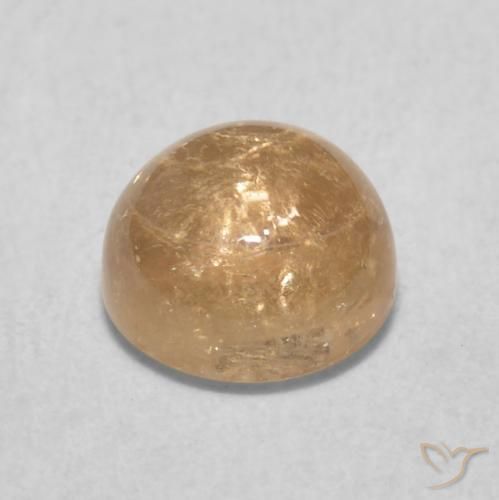 Tourmaline Gemstone in 6 mm (calibrated) Size for Sale, Tourmaline Stone in Cantaloupe Orange Color