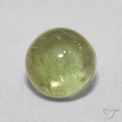 1.06ct Natural Yellow Green Tourmaline, Round, Transparent