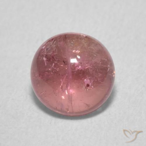 1.00ct Natural Medium Pink Tourmaline, Round, Transparent