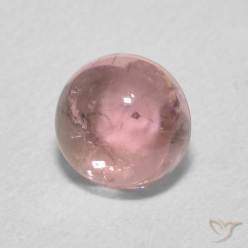 1.03 ct Pink Tourmaline Stone, Natural Tourmaline in Round Cabochon Shape for Sale