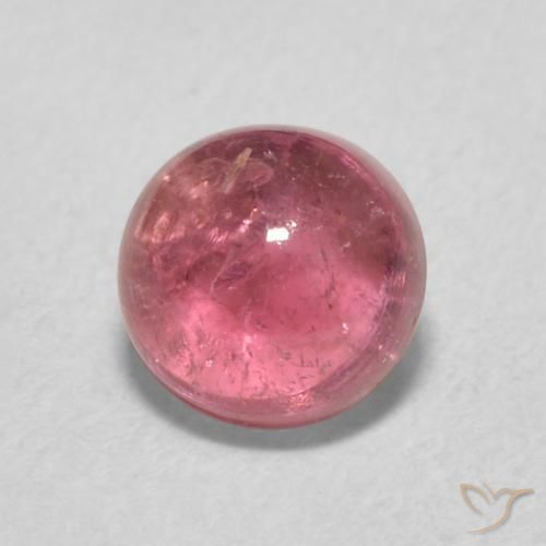 1.12 ct Pink Tourmaline Stone, Natural Tourmaline in Round Cabochon Shape for Sale
