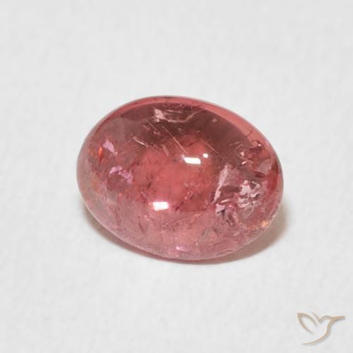 1.26 ct Pink Tourmaline Stone, Natural Tourmaline in Oval Cabochon Shape for Sale