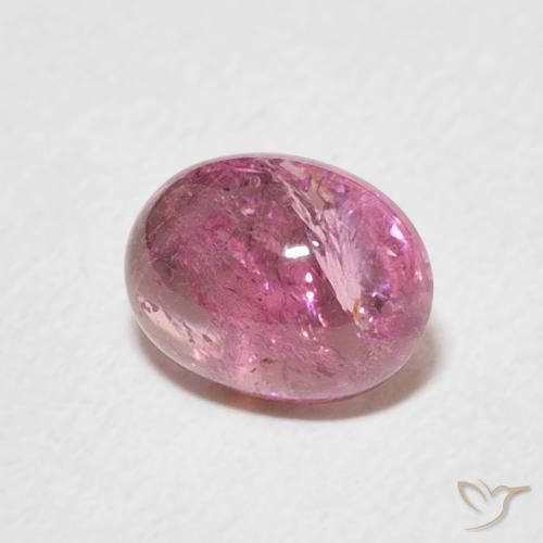 1.52 ct Pink Tourmaline Stone, Natural Tourmaline in Oval Cabochon Shape for Sale