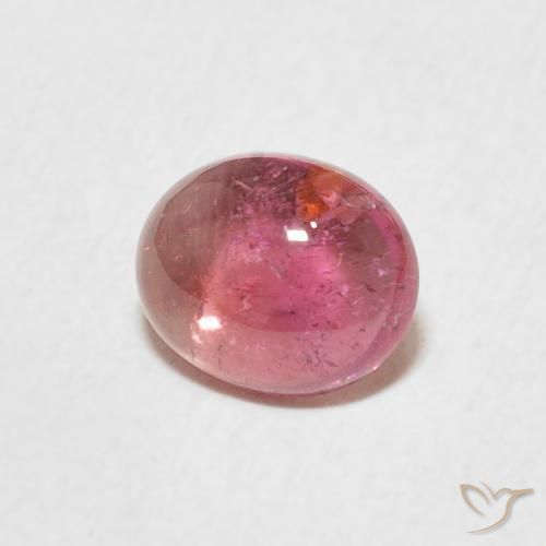 1.13 ct Red Tourmaline Stone, Natural Tourmaline in Oval Cabochon Shape for Sale