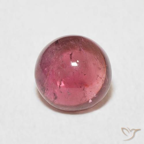 0.91ct Natural Fruit Punch Red Tourmaline, Round, Transparent
