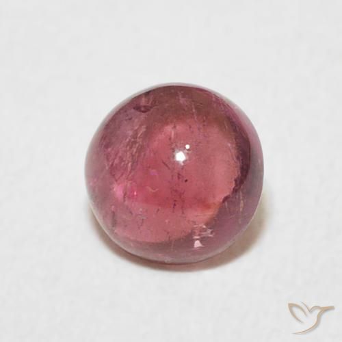 0.91 ct Pink Tourmaline Stone, Natural Tourmaline in Round Cabochon Shape for Sale