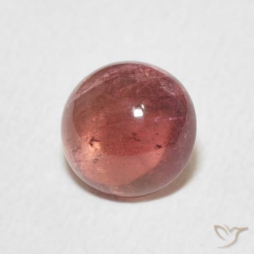 1.07 ct Pink Tourmaline Stone, Natural Tourmaline in Round Cabochon Shape for Sale