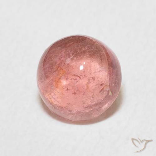 1.29 ct Pink Tourmaline Stone, Natural Tourmaline in Round Cabochon Shape for Sale