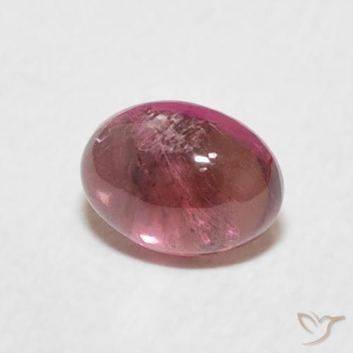 0.71 ct Pink Tourmaline Stone, Natural Tourmaline in Oval Cabochon Shape for Sale