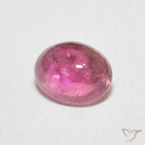 0.81 ct Pink Tourmaline Stone, Natural Tourmaline in Oval Cabochon Shape for Sale