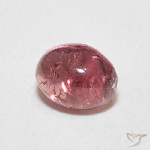 0.80 ct Red Tourmaline Stone, Natural Tourmaline in Oval Cabochon Shape for Sale
