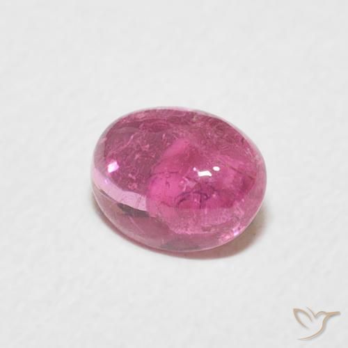 0.71 ct Pink Tourmaline Stone, Natural Tourmaline in Oval Cabochon Shape for Sale