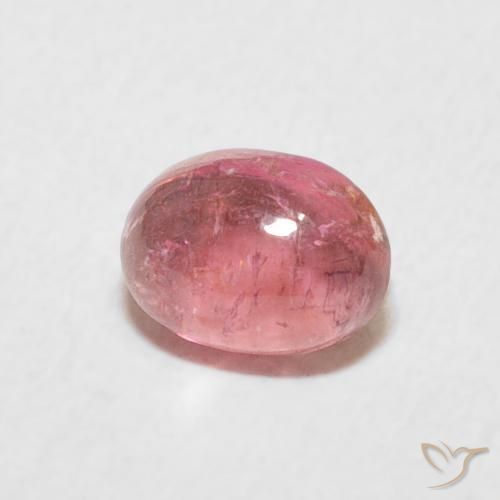 0.80 ct Pink Tourmaline Stone, Natural Tourmaline in Oval Cabochon Shape for Sale