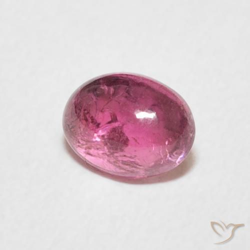0.77 ct Pink Tourmaline Stone, Natural Tourmaline in Oval Cabochon Shape for Sale