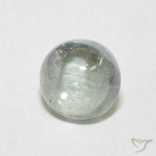 1.40 ct Green Tourmaline Stone, Natural Tourmaline in Round Cabochon Shape for Sale