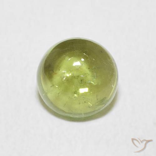 0.79ct Natural Warm Earthy Green Tourmaline, Round, Transparent