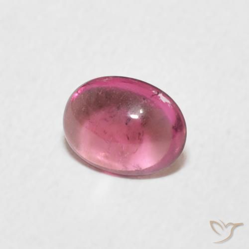 0.64 ct Pink Tourmaline Stone, Natural Tourmaline in Oval Cabochon Shape for Sale