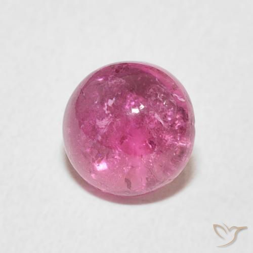 1.45 ct Purple Tourmaline Stone, Natural Tourmaline in Round Cabochon Shape for Sale