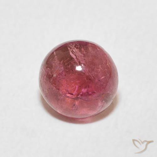 1.24ct Natural Light Red Tourmaline, Round, Transparent