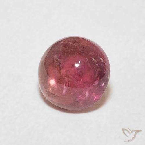 1.13 ct Pink Tourmaline Stone, Natural Tourmaline in Round Cabochon Shape for Sale