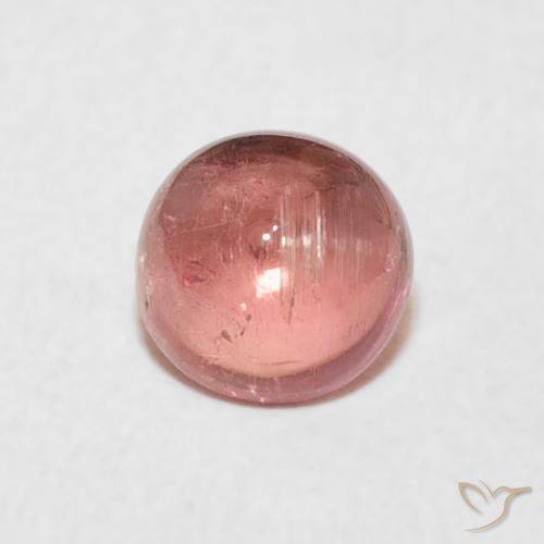 0.89ct Natural Medium Pink Tourmaline, Round, Transparent