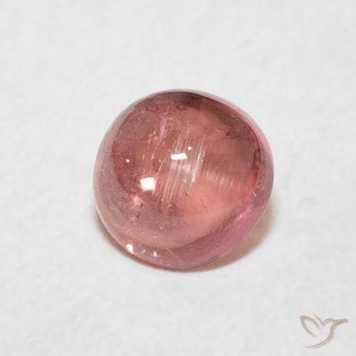0.89 ct Pink Tourmaline Stone, Natural Tourmaline in Round Cabochon Shape for Sale