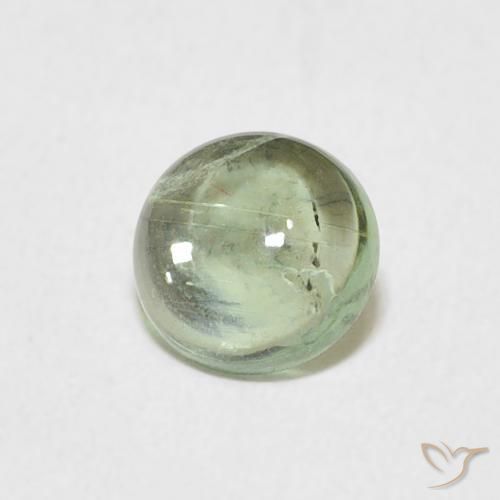 0.78 ct Green Tourmaline Stone, Natural Tourmaline in Round Cabochon Shape for Sale