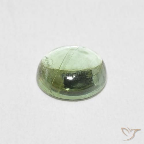 Tourmaline Gemstone in 6 mm (calibrated) Size for Sale, Tourmaline Stone in Light Hazel Green Color