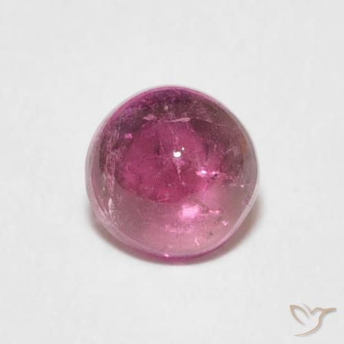 0.69ct Natural Deep Magenta Tourmaline, Round, Transparent