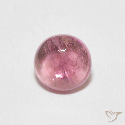 0.73ct Natural Medium Light-Pink Tourmaline, Round, Transparent