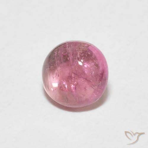 0.73 ct Pink Tourmaline Stone, Natural Tourmaline in Round Cabochon Shape for Sale
