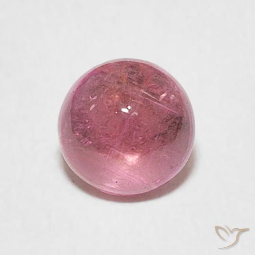0.93ct Natural Hot Pink Tone Tourmaline, Round, Transparent