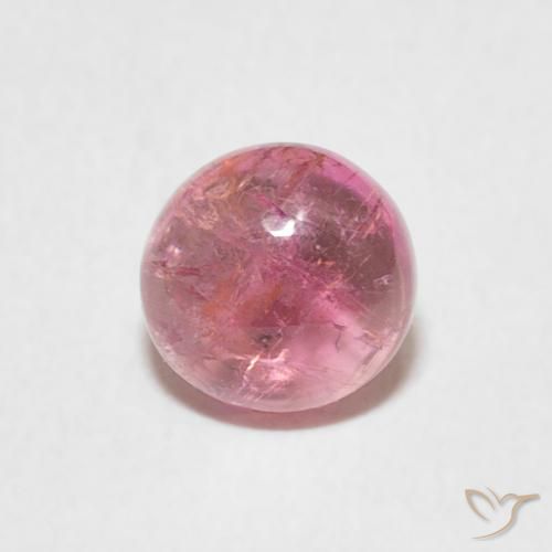0.95ct Natural Hot Pink Tone Tourmaline, Round, Transparent