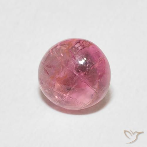 0.95 ct Pink Tourmaline Stone, Natural Tourmaline in Round Cabochon Shape for Sale