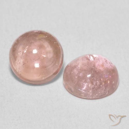 1.97 ctw Pink Tourmaline Stones, Natural Tourmaline in Round Cabochon Shape for Sale