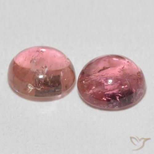 Tourmaline Gemstones in 6.5 mm (calibrated) Size for Sale, Tourmaline Stones in Orange Pink Color