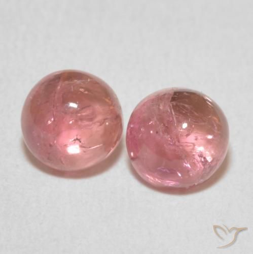 2.04ctw Natural Orange Pink Tourmaline, Round, Transparent