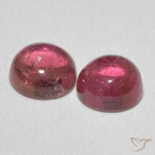 Tourmaline Gemstones in 6.5 mm (calibrated) Size for Sale, Tourmaline Stones in Medium Pink Color