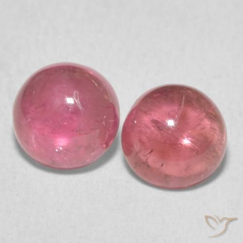 2.30ctw Natural Hot Pink Tone Tourmaline, Round, Transparent, Photo A