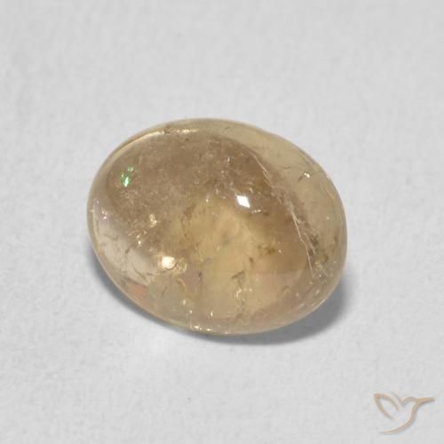 1.96 ct Golden Tourmaline Stone, Natural Tourmaline in Oval Cabochon Shape for Sale