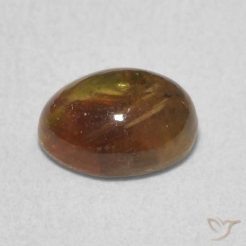 Tourmaline Gemstone in 6.2 x 5.1 mm Size for Sale, Tourmaline Stone in Peanut Brown Color