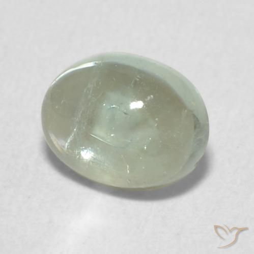 0.87 ct Green Tourmaline Stone, Natural Tourmaline in Oval Cabochon Shape for Sale