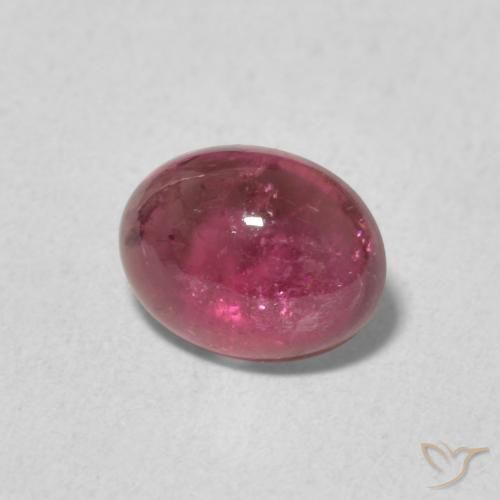 1.13 ct Red Tourmaline Stone, Natural Tourmaline in Oval Cabochon Shape for Sale